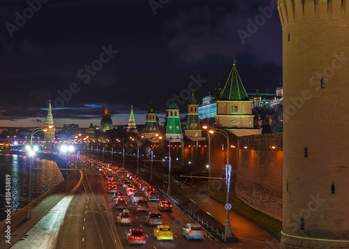 Moscow Kremlin  Russia  night view 