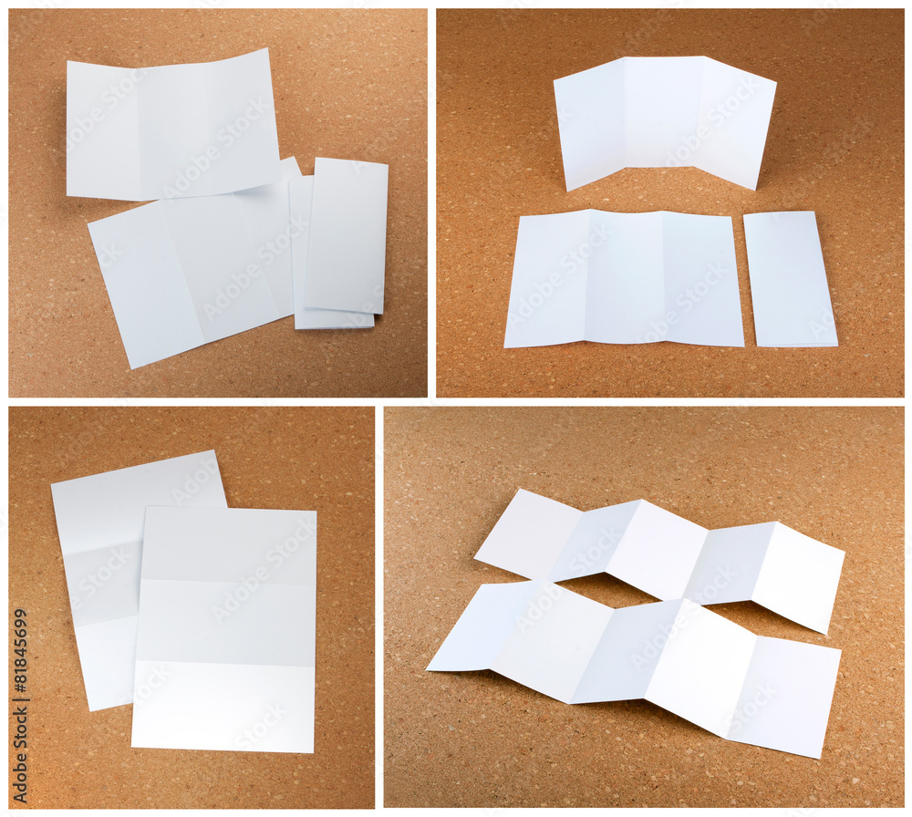 blank white folding paper flyer blank white folding paper flyer
