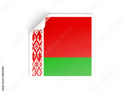 Free Download Square sticker with flag of belarus - GFXLoad