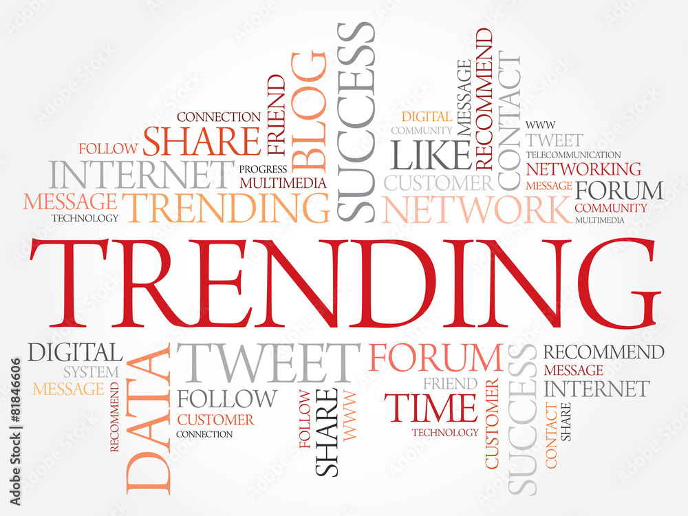 Fototapeta premium Trending word cloud, business concept