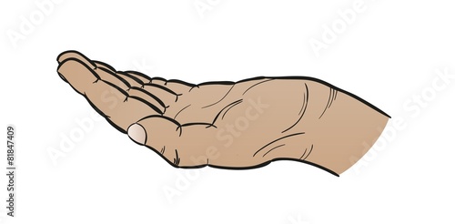 open black hand