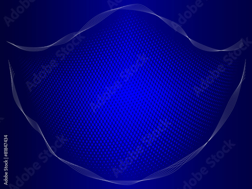 Blue modern abstract background with halftone effect and blend