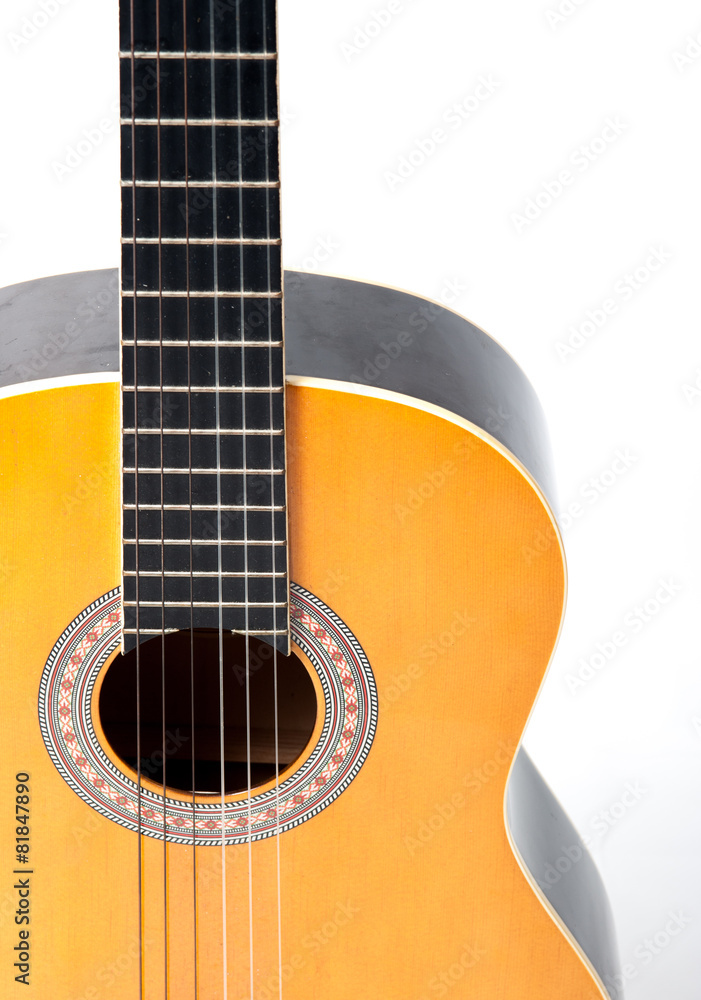  acoustic guitar Isolated on white