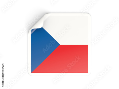 Square sticker with flag of czech republic Free Download Square sticker with flag of czech republic - GFXLoad