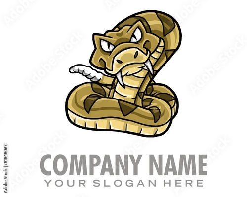 Quadro em tela snake creak logo image vector