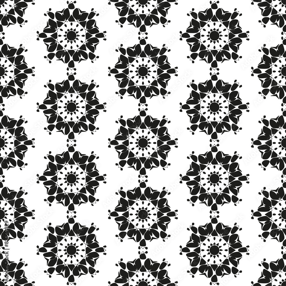 Obraz premium Seamless pattern with abstract flowers. Repeating modern stylish