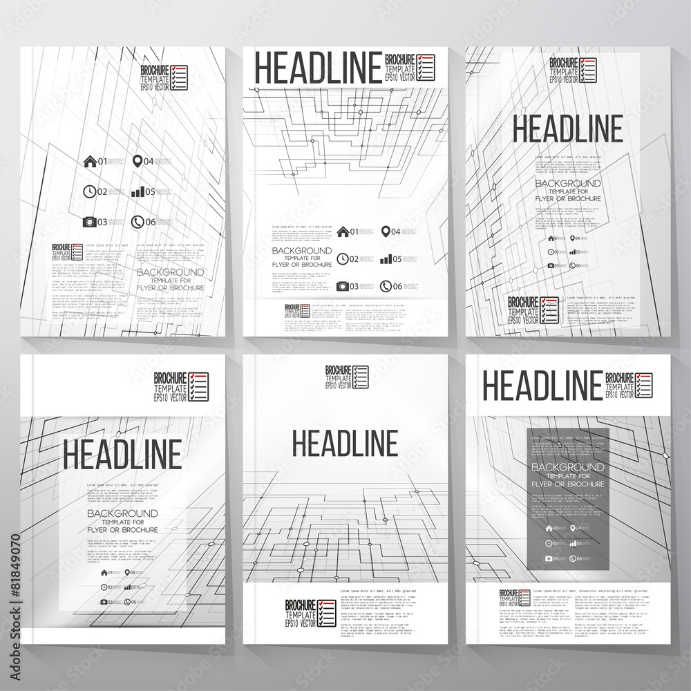 Fototapeta premium Technical construction with connected lines and dots. Brochure