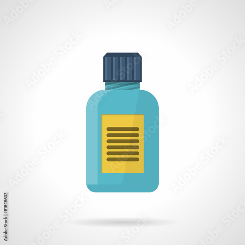 Supplements jar flat vector icon