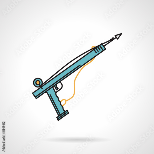Harpoon flat color vector icon