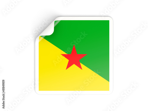 Free Download Square sticker with flag of french guiana - GFXLoad