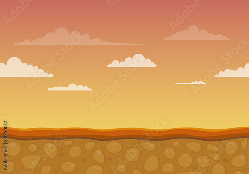 Vector Illustration of an Unending Landscape Background