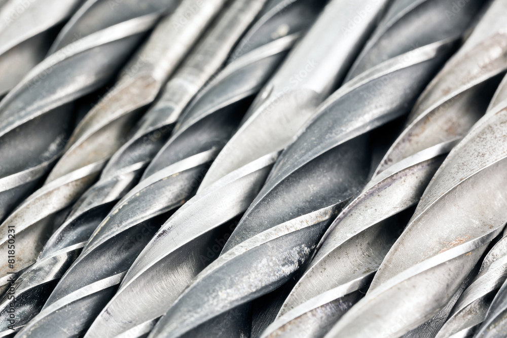 Fototapeta premium Used drill bits background