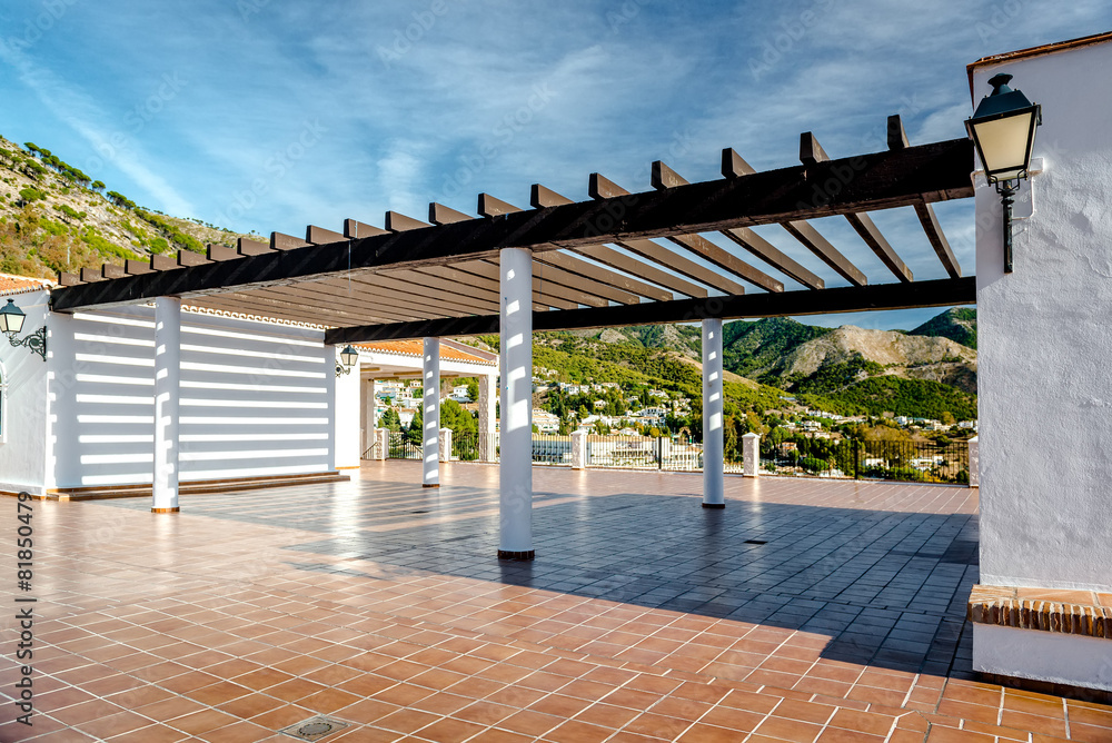 Fototapeta premium Mijas square. Andalusian white village, Spain