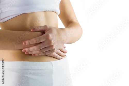 Wallpaper Mural Slim woman touching her belly Torontodigital.ca