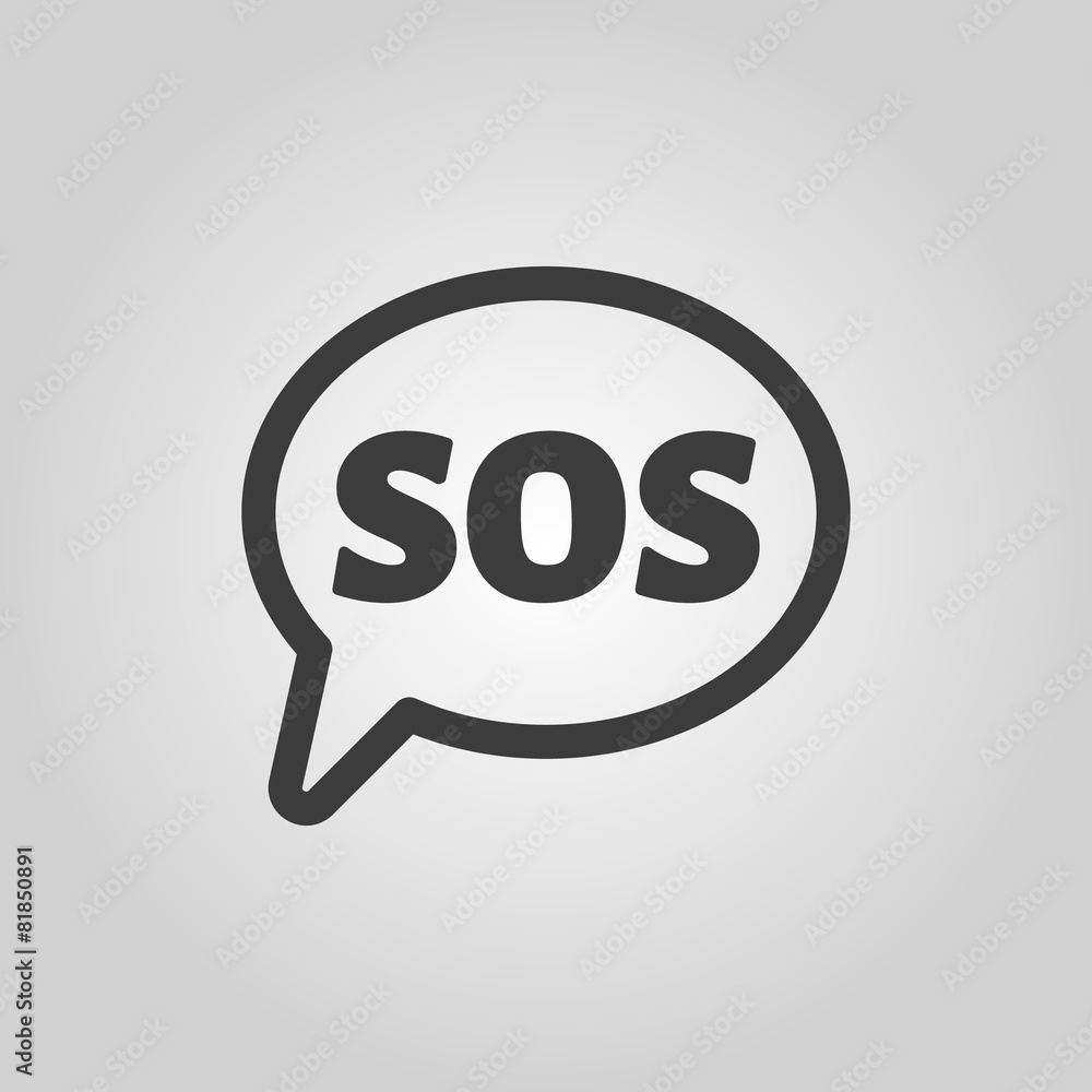 The sos icon. Help symbol. Flat The sos icon. Help symbol. Flat
