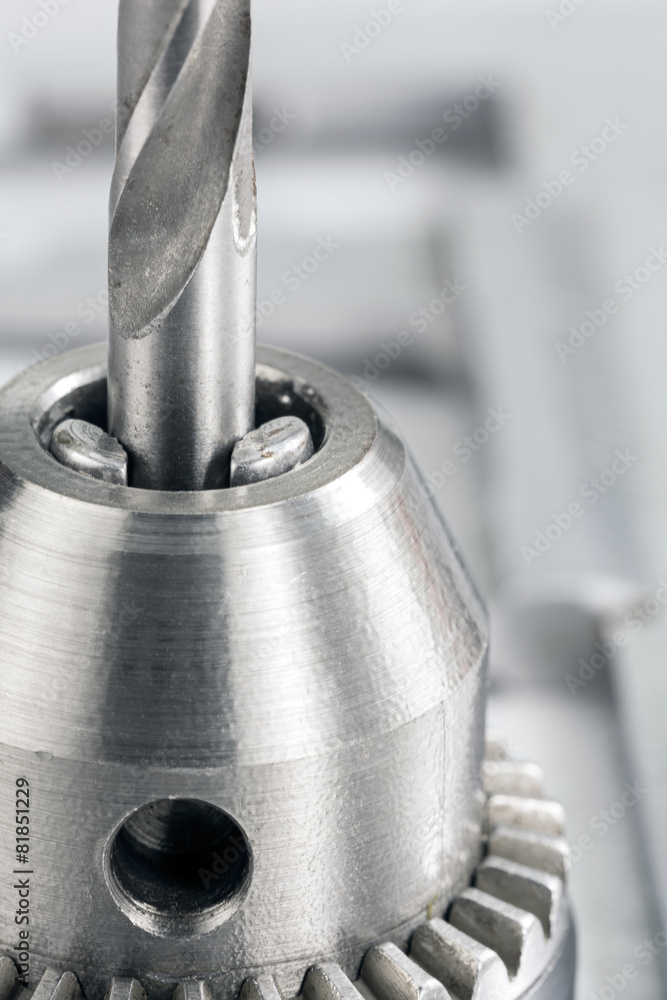 Obraz premium Drill head with drill bit closeup