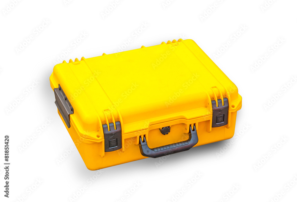 Yellow Tool box on white background Yellow Tool box on white background