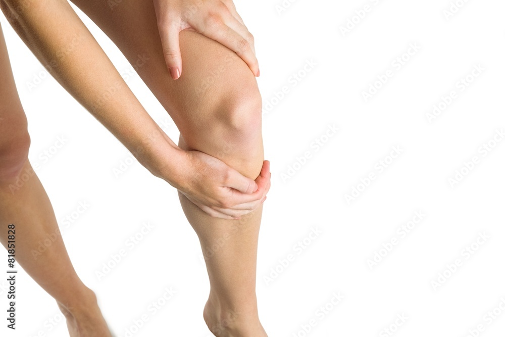 Woman with leg injury
