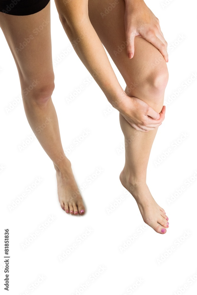 Woman with leg injury