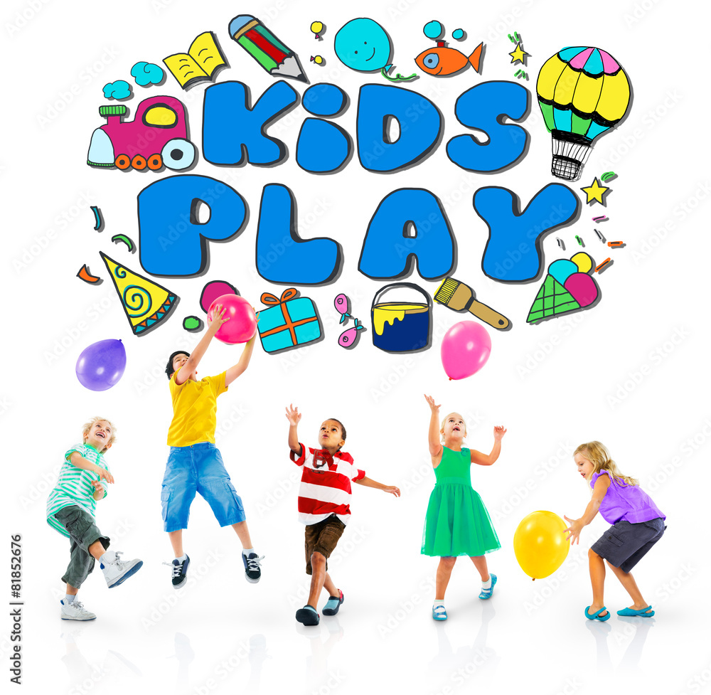 Kids Play Imagination Hobbies Leisure Games Concept Kids Play Imagination Hobbies Leisure Games Concept