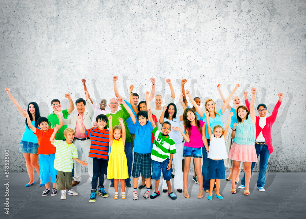 Obraz premium Community Togetherness Children Multiethnic Cheerful Concept