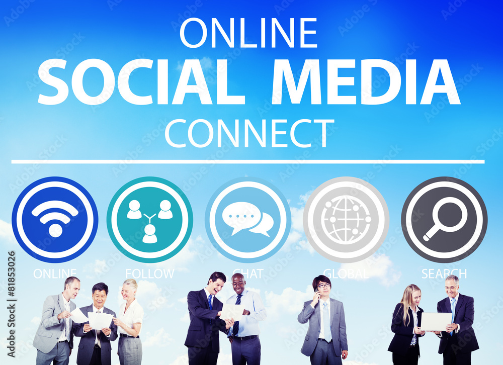 Online Social Media Connect Network Internet Concept Online Social Media Connect Network Internet Concept