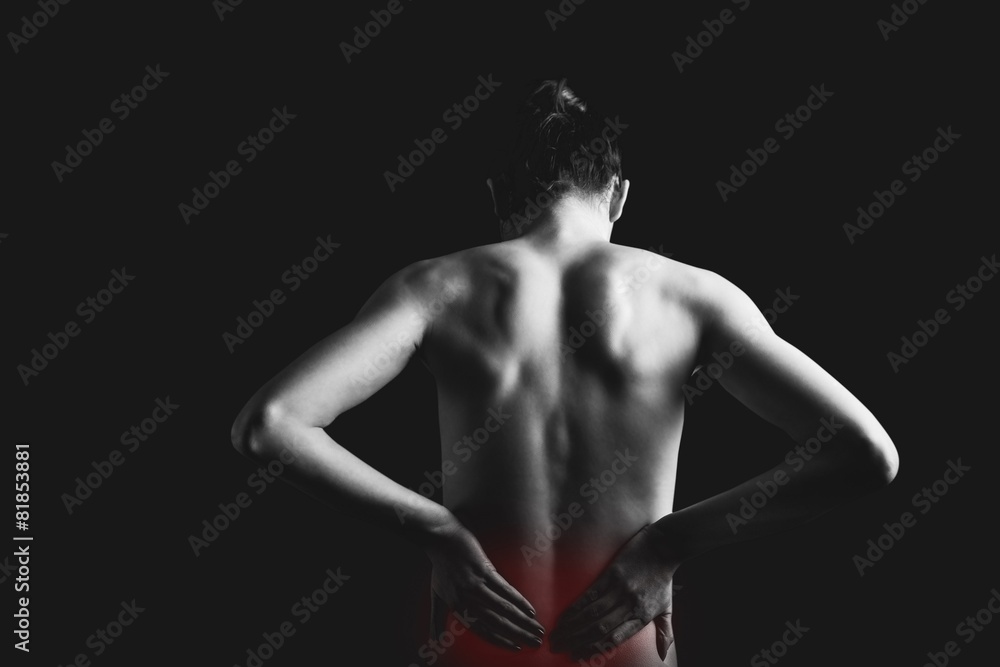 Naklejka premium Woman with muscle injury