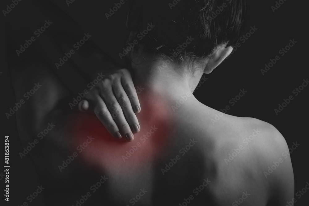 Woman with muscle injury