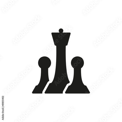 The chess icon. Game symbol. Flat