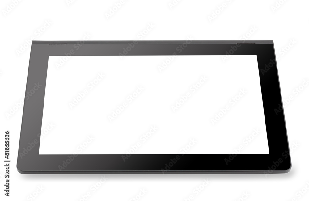 Black tablet computer with blank screen Black tablet computer with blank screen