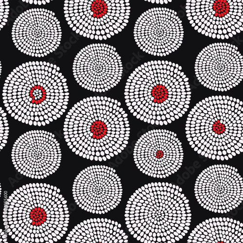 Traditional African Ornament with swirls. Seamless vector patter