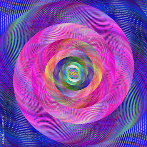 Pink blue colorful spiral design