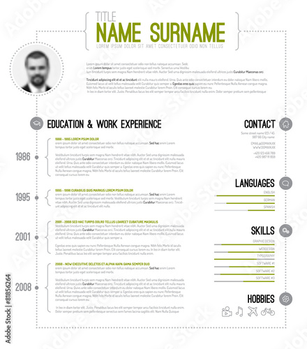 Minimalistic cv / resume template