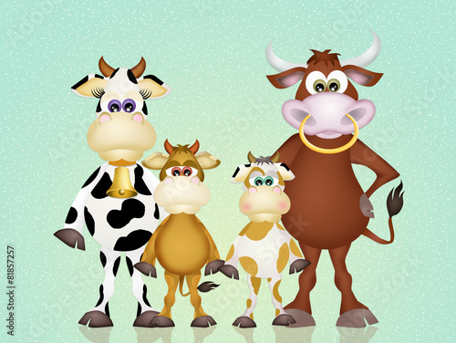 cows family