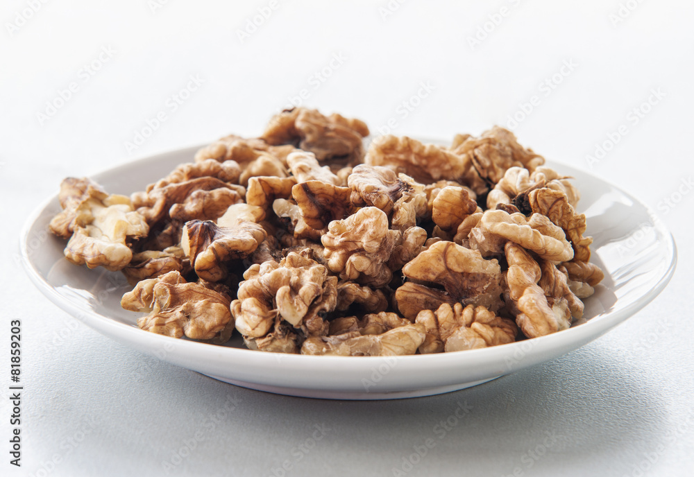 Walnuts isolated on white background. close up Walnuts isolated on white background. close up