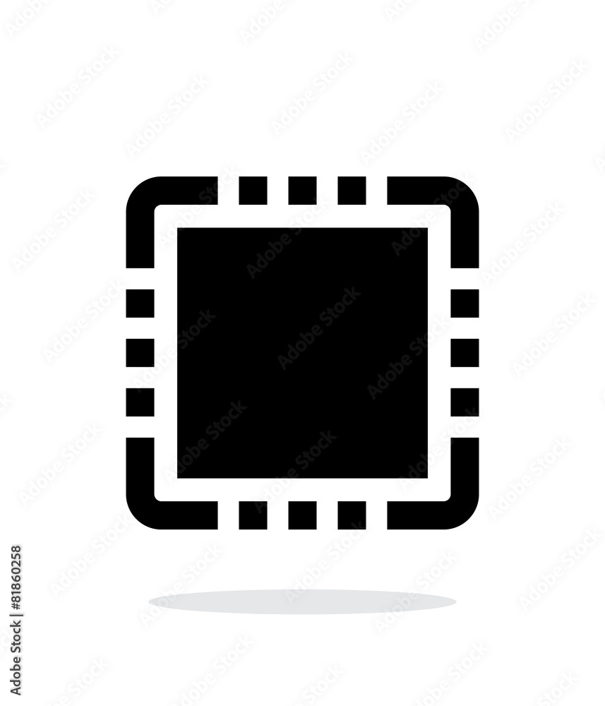 CPU simple icon on white background. CPU simple icon on white background.