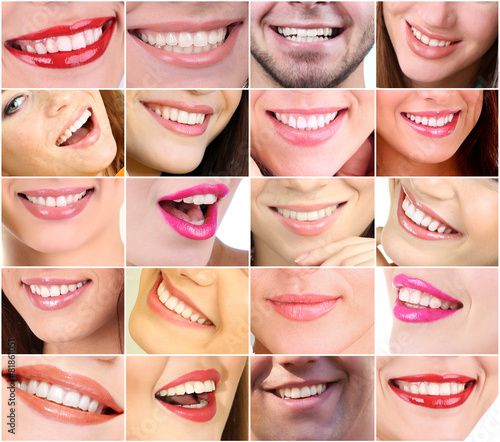 People smiles collage
