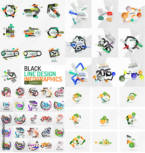 Infographic geometric layouts