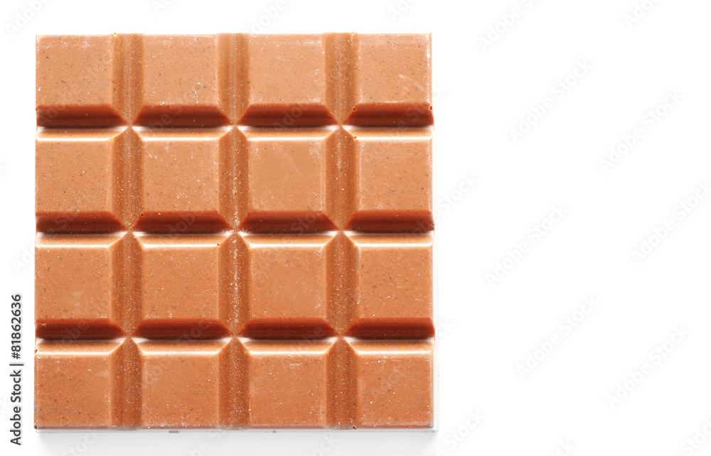 Obraz premium Milk chocolate bar isolated on white
