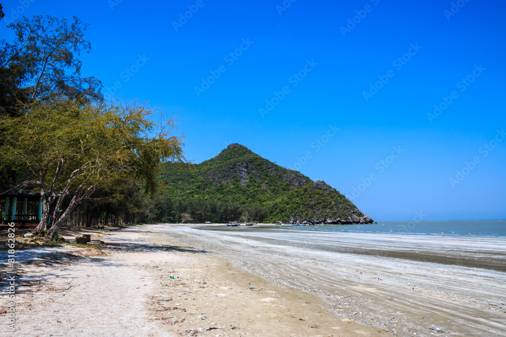 Tropical beach in Sam Phraya Beach,Thailand.