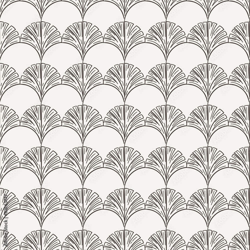 Vector seamless hand-drawn floral pattern