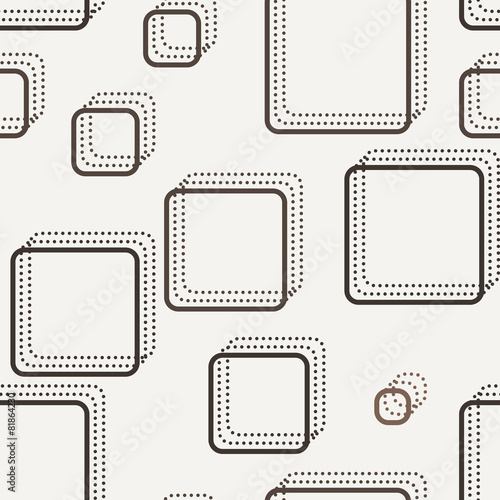 Vector seamless dotted and lined pattern