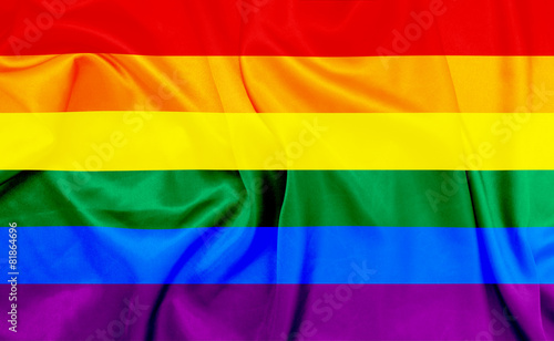 Canvas Print LGBT waving flag