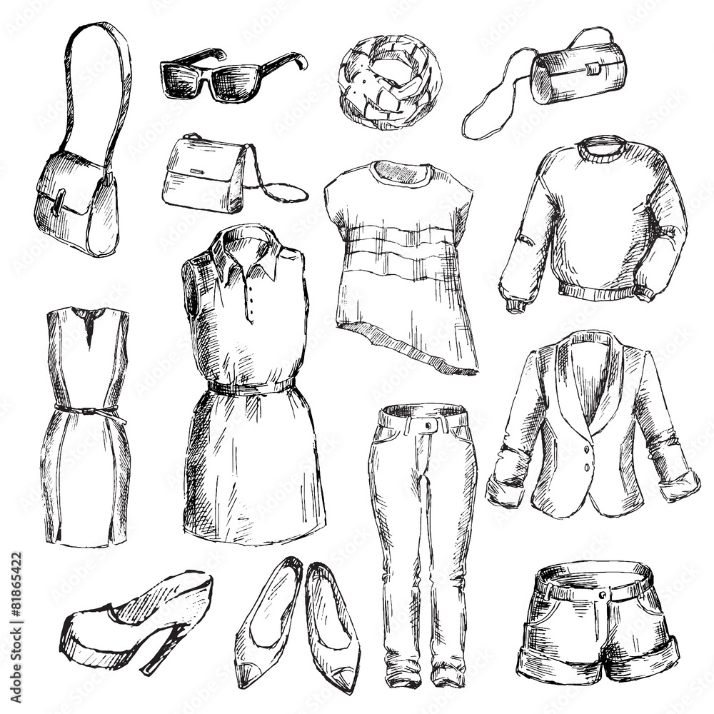 Obraz premium Set of clothes for women.