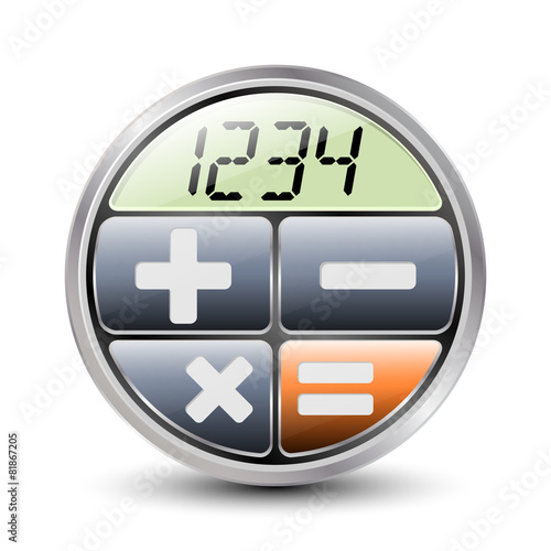 Calculator icon on a white background