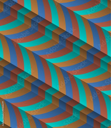 Wallpaper Mural 3d Striped Vector Seamless Pattern Torontodigital.ca