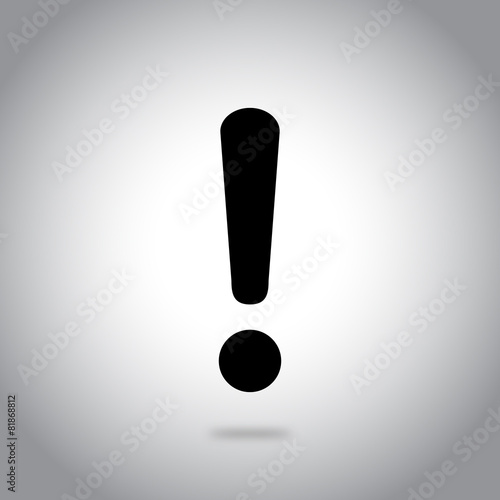 Exclamation danger sign