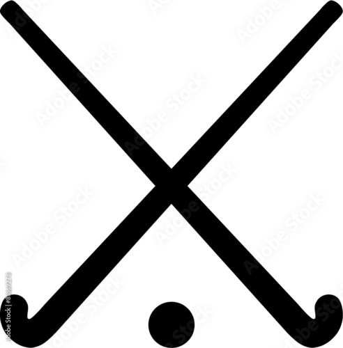 Field Hockey Sticks with ball