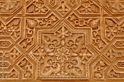 Moorish ornaments in the Alhambra