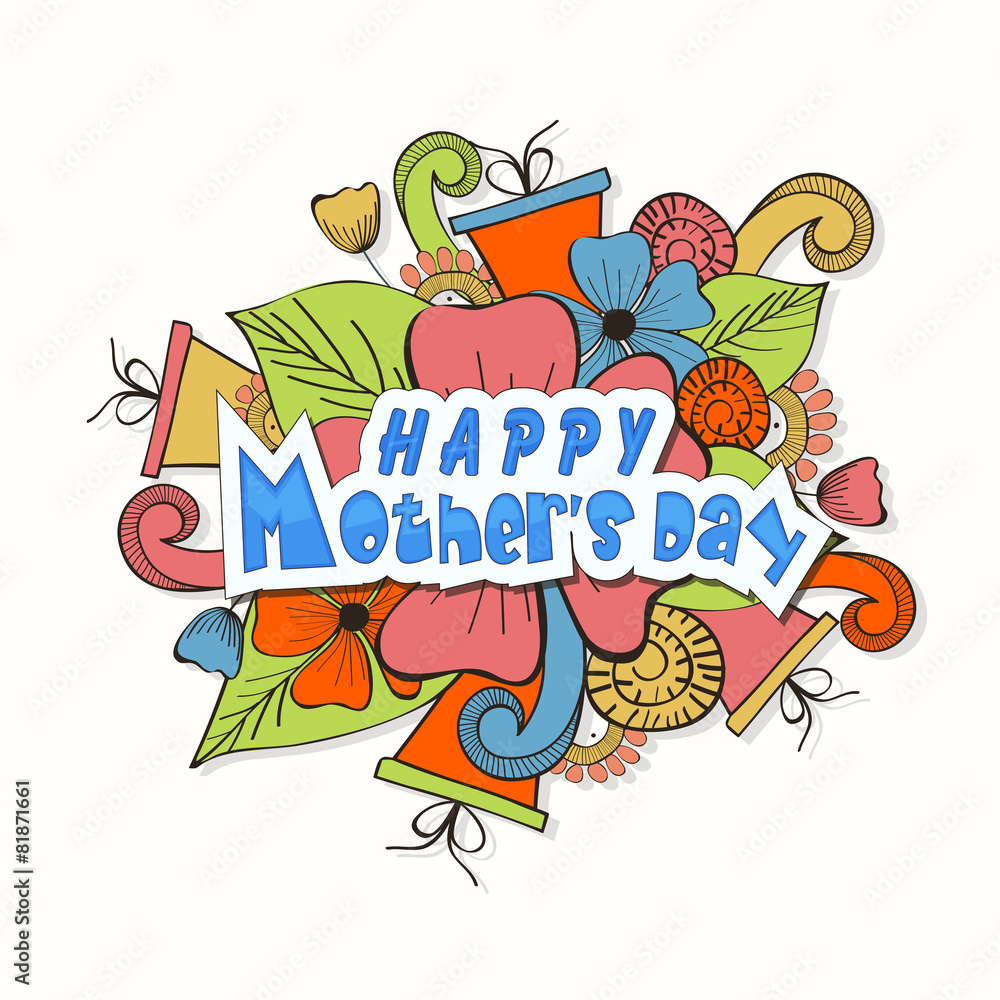 Happy Mother's Day celebration poster or banner.